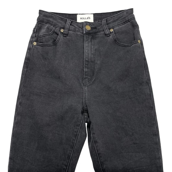 ROLLA'S Eastcoast Ankle High Rise Super Skinny Jean Sz 25 Washed Black - Picture 4 of 9